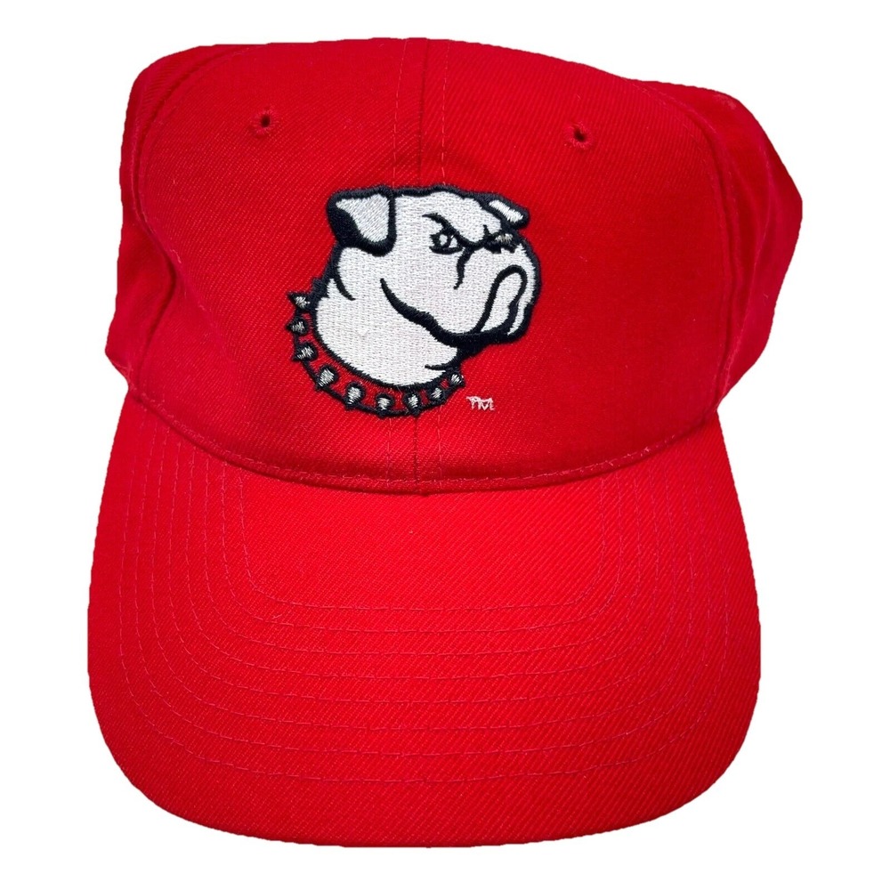 Vintage Georgia Bulldogs Hat Cap Strap Back Starter Wool Dog Logo 90s Adjustable